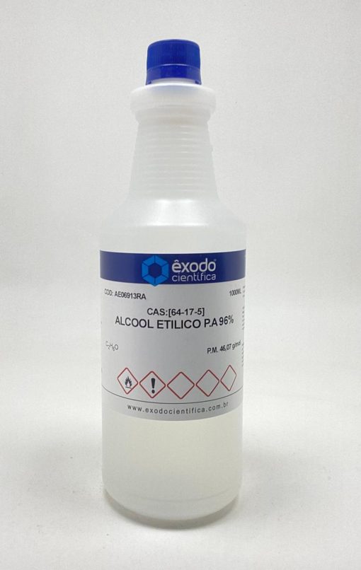 ALCOOL ETILICO PA 96% F.P 1LT